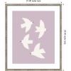 image:imageKate and Laurel Framed Wall Art Print Minimalist Birds Poster 3 Purple by Laura Moss 21 x 25 Belvedere Silver Frame Modern Contemporary Animal Art for Wall Decor