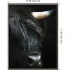 image:imageKate and Laurel Framed Wall Art Print Minimalist Black Highland Cow Close by Michael Schauer 33 x 41 Svelte Noir Black Frame Modern Contemporary Animal Art for Wall DecorTheo Black Silver Narrow