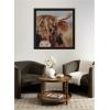 image:imageKate and Laurel Framed Wall Art Print Nosy Highland by Laura Evans 33 x 33 Svelte Noir Black Frame Rustic Farmhouse Animal Art for Wall DecorManhattan Black