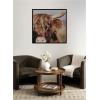 image:imageKate and Laurel Framed Wall Art Print Nosy Highland by Laura Evans 33 x 33 Svelte Noir Black Frame Rustic Farmhouse Animal Art for Wall DecorSvelte Noir Black