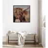 image:imageKate and Laurel Framed Wall Art Print Nosy Highland by Laura Evans 33 x 33 Svelte Noir Black Frame Rustic Farmhouse Animal Art for Wall DecorSvelte Noir Black