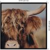 image:imageKate and Laurel Framed Wall Art Print Nosy Highland by Laura Evans 33 x 33 Svelte Noir Black Frame Rustic Farmhouse Animal Art for Wall DecorSvelte Noir Black