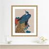 image:imageKate and Laurel Framed Wall Art Print Peacock and Peonies 1840 Utagawa Hiroshige Neutral Linen by The Art Institute of Chicago 22 x 26 Mila Dark Gold Frame Vintage Animal Art for Wall Decor26L x 22W
