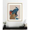 image:imageKate and Laurel Framed Wall Art Print Peacock and Peonies 1840 Utagawa Hiroshige Neutral Linen by The Art Institute of Chicago 22 x 26 Mila Dark Gold Frame Vintage Animal Art for Wall Decor42L x 34W