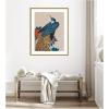 image:imageKate and Laurel Framed Wall Art Print Peacock and Peonies 1840 Utagawa Hiroshige Neutral Linen by The Art Institute of Chicago 22 x 26 Mila Dark Gold Frame Vintage Animal Art for Wall Decor42L x 34W