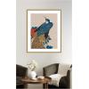image:imageKate and Laurel Framed Wall Art Print Peacock and Peonies 1840 Utagawa Hiroshige Neutral Linen by The Art Institute of Chicago 22 x 26 Mila Dark Gold Frame Vintage Animal Art for Wall Decor42L x 34W