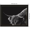 image:imageKate and Laurel Framed Wall Art Print Scottish Highland No 6 by Crystal Lynn Collins 33 x 21 Svelte Noir Black Frame Rustic Farmhouse Animal Art for Wall DecorManhattan Black