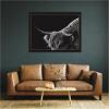 image:imageKate and Laurel Framed Wall Art Print Scottish Highland No 6 by Crystal Lynn Collins 33 x 21 Svelte Noir Black Frame Rustic Farmhouse Animal Art for Wall DecorManhattan Black