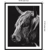 image:imageKate and Laurel Framed Wall Art Print Scottish Highland Vertical by Crystal Lynn Collins 33 x 41 Svelte Noir Black Frame Rustic Farmhouse Animal Art for Wall DecorSvelte Noir Black