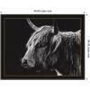image:imageKate and Laurel Framed Wall Art Print Scottish Highland by Crystal Lynn Collins 21 x 41 Svelte Noir Black Frame Rustic Farmhouse Animal Art for Wall DecorManhattan Black