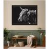 image:imageKate and Laurel Framed Wall Art Print Scottish Highland by Crystal Lynn Collins 21 x 41 Svelte Noir Black Frame Rustic Farmhouse Animal Art for Wall DecorManhattan Black