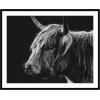 image:imageKate and Laurel Framed Wall Art Print Scottish Highland by Crystal Lynn Collins 21 x 41 Svelte Noir Black Frame Rustic Farmhouse Animal Art for Wall DecorSvelte Noir Black