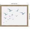 image:imageKate and Laurel Framed Wall Art Print Seagulls White Background by Jolly and Dash 26 x 20 Woodgrain Stripe Mocha Frame Coastal Animal Art for Wall Decor26L x 20W
