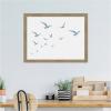 image:imageKate and Laurel Framed Wall Art Print Seagulls White Background by Jolly and Dash 26 x 20 Woodgrain Stripe Mocha Frame Coastal Animal Art for Wall Decor26L x 20W