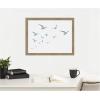 image:imageKate and Laurel Framed Wall Art Print Seagulls White Background by Jolly and Dash 26 x 20 Woodgrain Stripe Mocha Frame Coastal Animal Art for Wall Decor26L x 20W