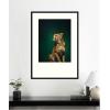 image:imageKate and Laurel Framed Wall Art Print Twilight Emerald Green Leopard by The Creative Bunch Studio 29 x 41 Svelte Noir Black Frame Modern Contemporary Animal Art for Wall DecorSvelte Noir Black