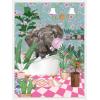 image:imageKate and Laurel Maximalist Bathroom Elephant Bubblegum Framed Canvas Wall Art by Honey Island Studio 18 x 24 Sylvie Beaded White Whimsical Animals Bathroom Flowers Art for Wall DecorWhite