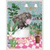image:imageKate and Laurel Maximalist Bathroom Elephant Bubblegum Framed Canvas Wall Art by Honey Island Studio 18 x 24 Sylvie Beaded White Whimsical Animals Bathroom Flowers Art for Wall DecorBeaded White
