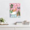 image:imageKate and Laurel Maximalist Llama Bath Framed Canvas Wall Art by Honey Island Studio 18 x 24 Sylvie Beaded White Whimsical Animals Bathroom Flowers Humor Art for Wall Decor Living Room Bedroom
