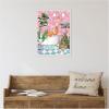 image:imageKate and Laurel Maximalist Llama Bath Framed Canvas Wall Art by Honey Island Studio 18 x 24 Sylvie Beaded White Whimsical Animals Bathroom Flowers Humor Art for Wall Decor Living Room Bedroom