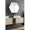 image:imageKate and Laurel McNeer Modern Wall Mirror 22 x 25 Black Geometric Hexagon Mirror for Wall