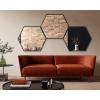 image:imageKate and Laurel McNeer Modern Wall Mirror 22 x 25 Black Geometric Hexagon Mirror for Wall