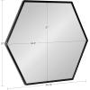 image:imageKate and Laurel McNeer Modern Wall Mirror 22 x 25 Black Geometric Hexagon Mirror for Wall