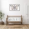 image:imageKate and Laurel Minimal Butterfly Watercolor Neutral Linen  2 Piece Framed Canvas Wall Art Set by The Creative Bunch Studio Sylvie Beaded Black Modern Contemporary Animal Art for Wall Decor