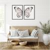 image:imageKate and Laurel Minimal Butterfly Watercolor Neutral Linen  2 Piece Framed Canvas Wall Art Set by The Creative Bunch Studio Sylvie Beaded Black Modern Contemporary Animal Art for Wall Decor