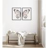 image:imageKate and Laurel Minimal Butterfly Watercolor Neutral Linen  2 Piece Framed Canvas Wall Art Set by The Creative Bunch Studio Sylvie Beaded Black Modern Contemporary Animal Art for Wall Decor