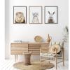 image:imageKate and Laurel Sylvie Animal Studio Baby Rhino Framed Canvas Wall Art by Amy Peterson Art Studio 18x24 Natural Modern Animal Portrait Art for WallGray