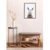 image:imageKate and Laurel Sylvie Animal Studio Baby Rhino Framed Canvas Wall Art by Amy Peterson Art Studio 18x24 Natural Modern Animal Portrait Art for WallGray