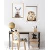 image:imageKate and Laurel Sylvie Animal Studio Baby Rhino Framed Canvas Wall Art by Amy Peterson Art Studio 18x24 Natural Modern Animal Portrait Art for WallNatural