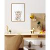 image:imageKate and Laurel Sylvie Animal Studio Baby White Tiger Framed Canvas Wall Art by Amy Peterson Art Studio 18x24 Natural Modern Jungle Animal Portrait Art for WallNatural