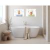 image:imageKate and Laurel Sylvie Baby Alpaca in Hydrangea Bubble Bath Framed Canvas Wall Art by Amy Peterson Art Studio 18x24 White Cute Animal Bathtub Art for Wall