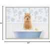 image:imageKate and Laurel Sylvie Baby Alpaca in Hydrangea Bubble Bath Framed Canvas Wall Art by Amy Peterson Art Studio 18x24 White Cute Animal Bathtub Art for Wall