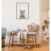 image:imageKate and Laurel Sylvie Baby Fox Color Illustration Framed Canvas Wall Art by Simon Te of Tai Prints 18x24 Natural Adorable Animal Art Wall DcorNatural