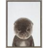 image:imageKate and Laurel Sylvie Baby Otter Color Illustration Framed Canvas Wall Art by Simon Te of Tai Prints 18x24 Natural Adorable Animal Art Wall Dcor Kids Room NurseryGray