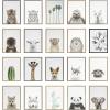 image:imageKate and Laurel Sylvie Baby Wolf Color Illustration Framed Canvas Wall Art by Simon Te of Tai Prints 18x24 Natural Adorable Animal Art Wall DcorNatural