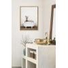 image:imageKate and Laurel Sylvie Baby Zebra in Rustic Bath Framed Canvas Wall Art by Amy Peterson Art Studio 18x24 Natural Modern Fun Decorative Bathtub Wall Art for Home DcorNatural