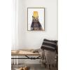 image:imageKate and Laurel Sylvie Basket Case Bear Framed Canvas Wall Art by Amy Peterson Art Studio 18x24 White Adorable Animal Art Funny Laundry Room ArtNatural