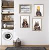 image:imageKate and Laurel Sylvie Basket Case Bear Framed Canvas Wall Art by Amy Peterson Art Studio 18x24 White Adorable Animal Art Funny Laundry Room ArtNatural