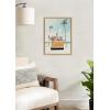 image:imageKate and Laurel Sylvie Beach Adventures Framed Canvas Wall Art by July Art Prints 18x24 Gray Colorful Beach Animal Wall Art DecorNatural