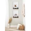 image:imageKate and Laurel Sylvie Beaded Three Little Bears in Vintage Bathtub Vintage Framed Canvas Wall Art by Amy Peterson 18x24 White Adorable Woodland Animal Art for WallBeaded White