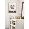 image:imageKate and Laurel Sylvie Elephant Back in Rustic Bath Framed Canvas Wall Art by Amy Peterson Art Studio 18x24 Gold Modern Fun Decorative Bathtub Wall Art for Home DcorNatural