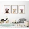 image:imageKate and Laurel Sylvie Flower Crown Bear Framed Canvas Wall Art by Amy Peterson Art Studio 18x24 Natural Cute Animal Art for Wall DecorNatural