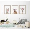 image:imageKate and Laurel Sylvie Flower Crown Fawn Framed Canvas Wall Art by Amy Peterson Art Studio 18x24 Natural Cute Animal Art for Wall Decor