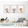image:imageKate and Laurel Sylvie Flower Crown Tiger Cub Framed Canvas Wall Art by Amy Peterson Art Studio 18x24 Natural Cute Animal Art for Wall DecorNatural