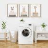 image:imageKate and Laurel Sylvie Fold Giraffe Framed Canvas Wall Art by Amy Peterson Art Studio 18x24 Natural Mudroom Wall DcorNatural