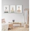image:imageKate and Laurel Sylvie Fold Giraffe Framed Canvas Wall Art by Amy Peterson Art Studio 18x24 Natural Mudroom Wall DcorWhite